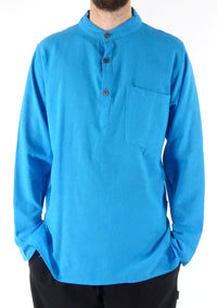 Plain Cotton Three Button Shirt