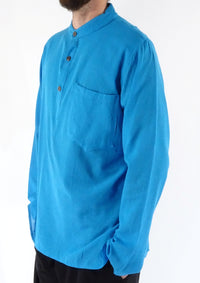 Plain Cotton Three Button Shirt
