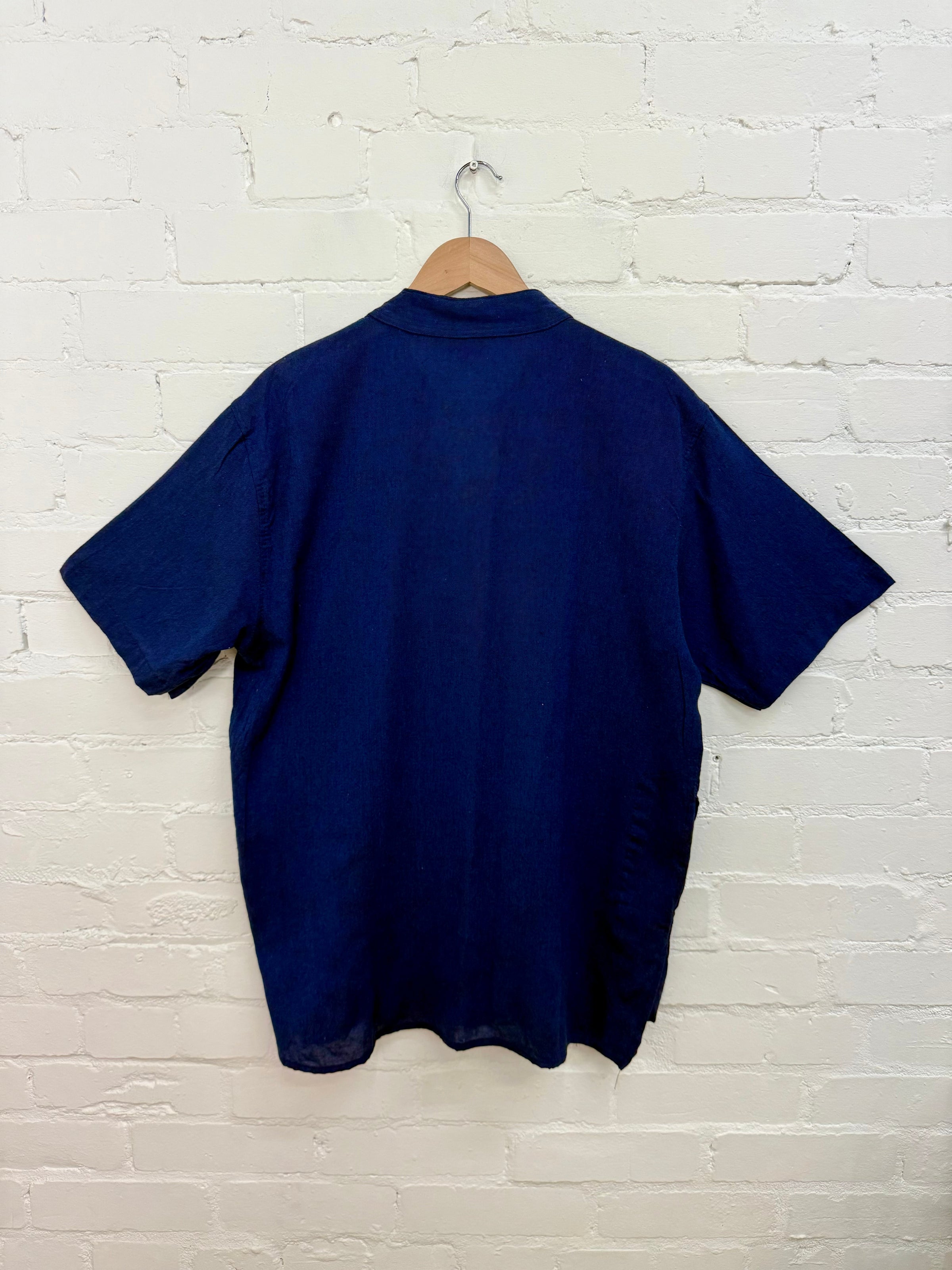 Plain Lace Up Short Sleeve Kurta