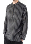 Stripe Cotton Three Button Shirt