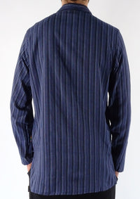 Stripe Cotton Three Button Shirt