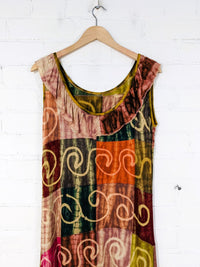 Ruffle Neck Midi Dress