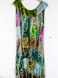 Ruffle Neck Midi Dress