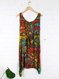 Tie Dye Short Sleeveless Dress