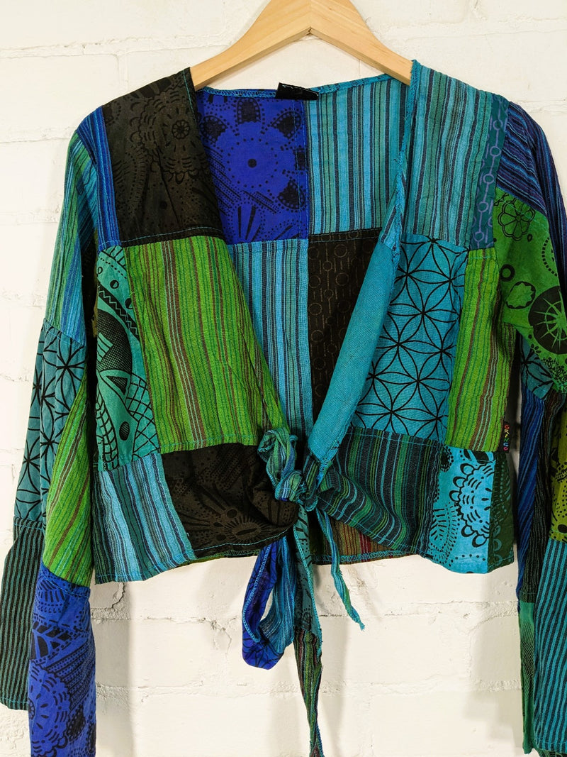Long Sleeve Tie Top