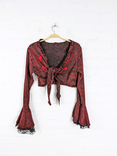 Long Sleeve Tie Top