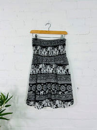 Elephant Print Skirt