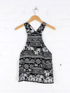 Elephant Print Dungaree Dress