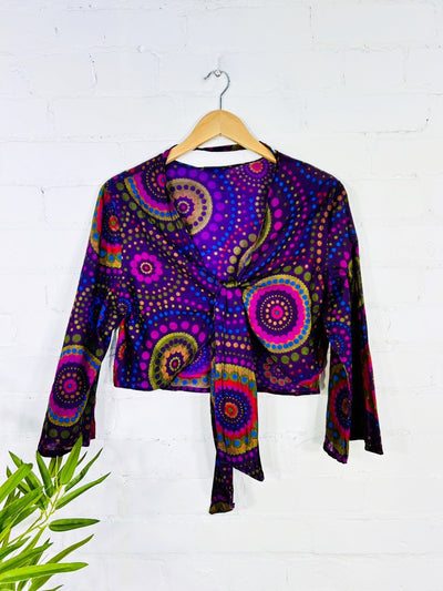 Bold Print Tie Top