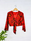 Bold Print Tie Top