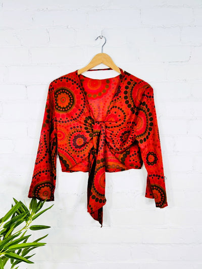 Bold Print Tie Top