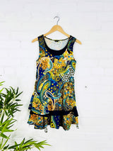 Floral Print Short Sleeveless Dress