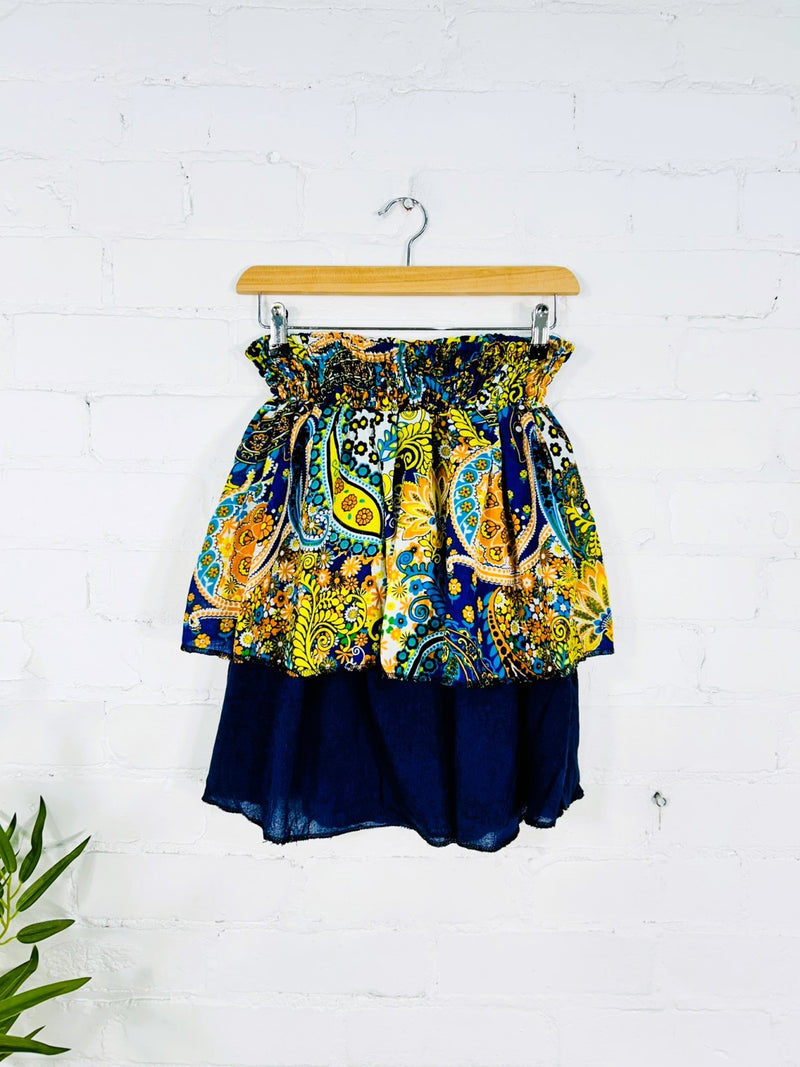 Floral Print Short Skirt