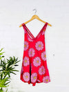 Daisy Print Short Strappy Dress