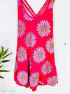 Daisy Print Short Strappy Dress