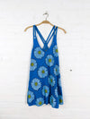 Daisy Print Short Strappy Dress