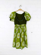 Daisy Print Short Sleeve Short Dress