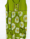 Daisy Print Short Sleeveless Dress