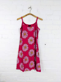 Daisy Print Short Strappy Dress
