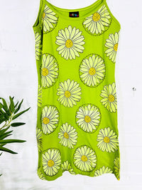 Daisy Print Short Strappy Dress