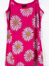 Daisy Print Short Strappy Dress