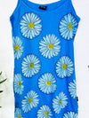 Daisy Print Short Strappy Dress