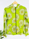 Daisy Print Zip Hoodie