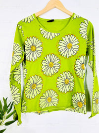 Daisy Print Long Sleeve T-Shirt