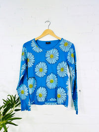 Daisy Print Long Sleeve T-Shirt