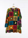 Patchwork Long Sleeve Short Dress