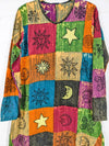 Patchwork Long Sleeve Short Dress