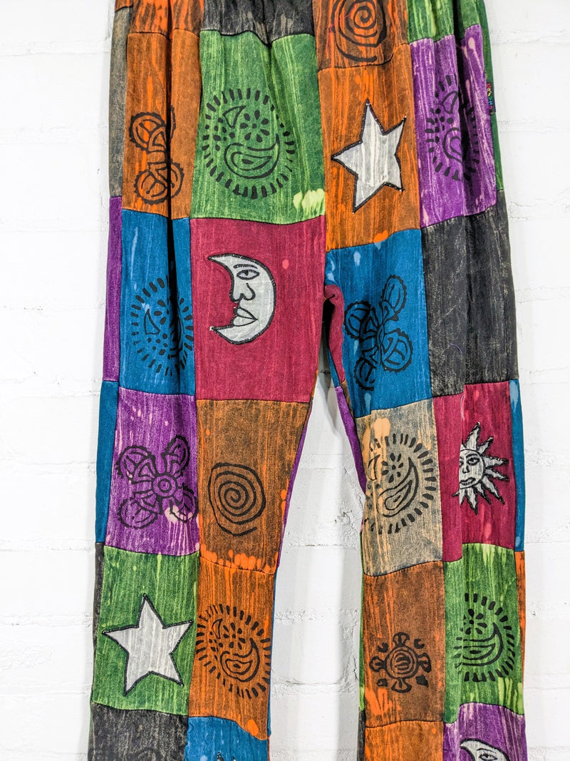 Patchwork Straight Leg Trousers