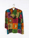 Patchwork Zip Hood Top