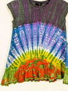 Tie Dye Short Sleeve Tunic Top