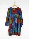 Patchwork Long Sleeve Dress