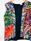 Multi Elephant Patch Open Waistcoat