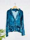Velvet Long Sleeve Unlined Jacket