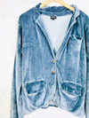 Velvet Long Sleeve Unlined Jacket