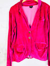 Velvet Long Sleeve Unlined Jacket