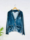 Velvet Long Sleeve Unlined Jacket