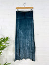 Velvet Long Skirt with Side Splits