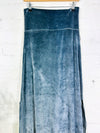 Velvet Long Skirt with Side Splits