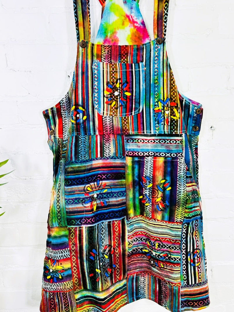 Gheri Patchwork Dungaree Dress