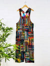 Gheri Patchwork Long Straight Leg Dungarees