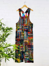 Gheri Patchwork Long Straight Leg Dungarees