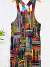 Gheri Patchwork Long Straight Leg Dungarees