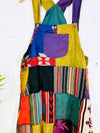 Multi Patchwork Dungaree Dress