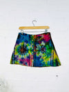 Tie Dye Popper Front Mini Skirt