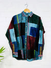 Patchwork Full Button Collar Shirt