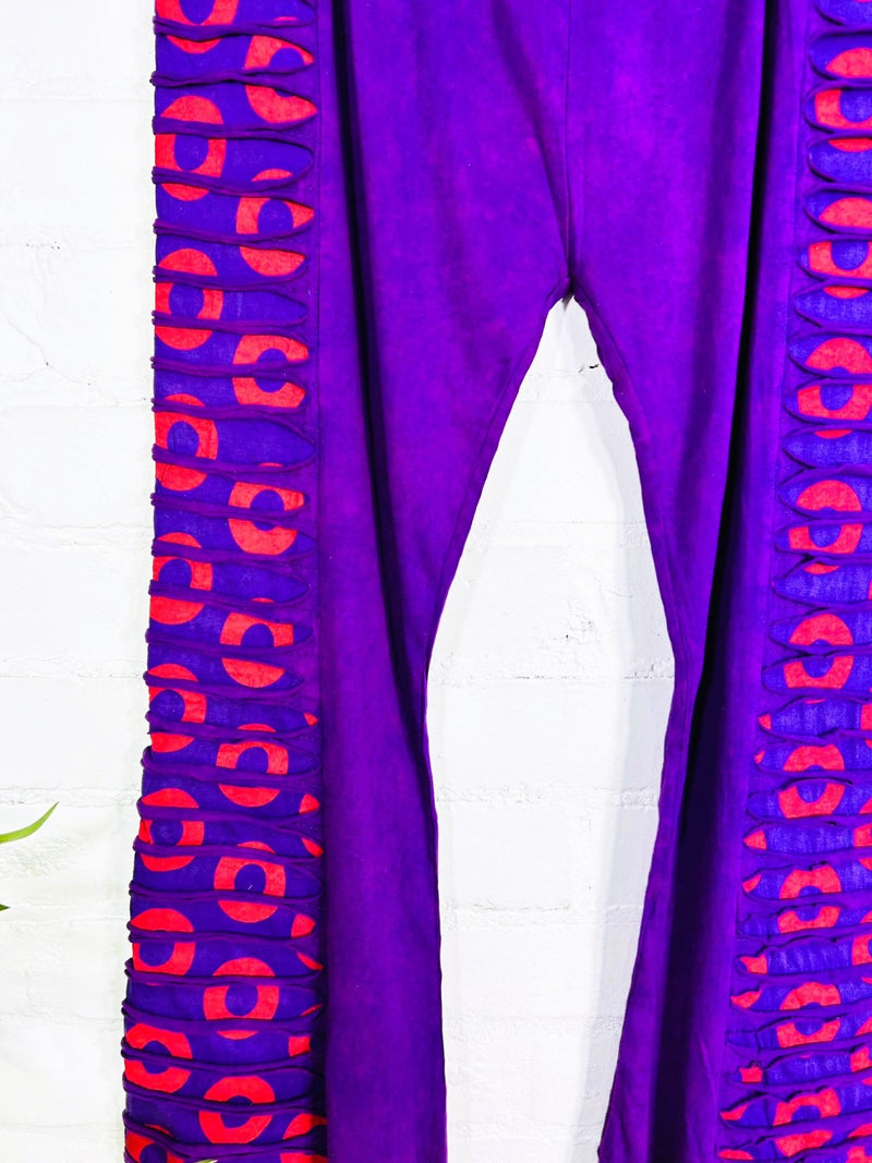 Circle Print Long Trousers